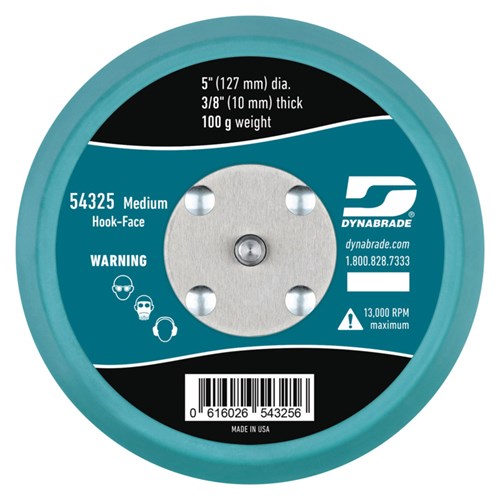 5" (127 mm) Dia. Non-Vacuum Disc Pad, Hook-Face, Short Nap