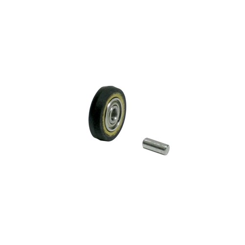Contact Wheel Ass'y, 5/8" Dia. x 1/8" W x 3/8" I.D., Crown Face, 70 Duro Rubber